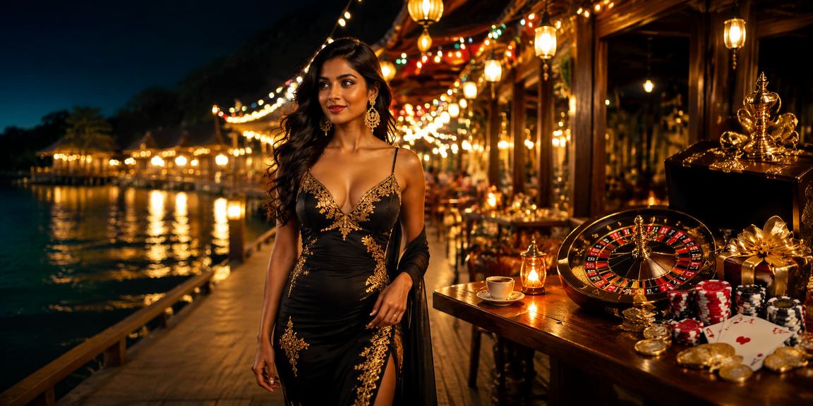Exciting casino app experience in a night market